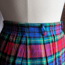 Load image into Gallery viewer, Vintage Colorful Plaid Midi Skirt with Pockets
