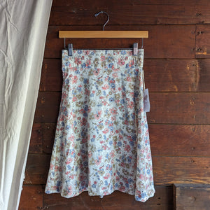 60s/70s Vintage Homemade Flared Floral Skirt