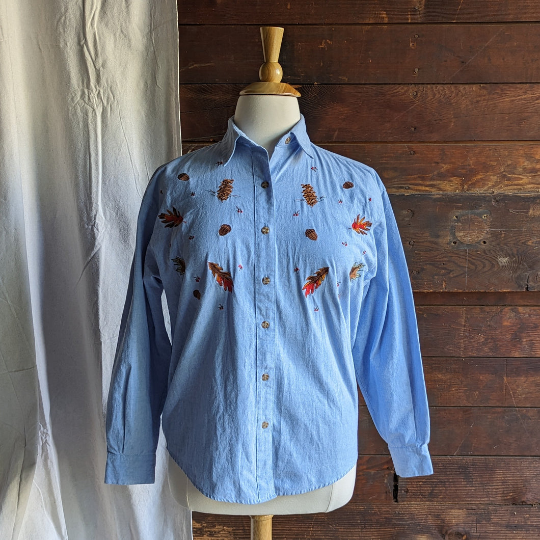 Autumn Embroidered Chambray Shirt