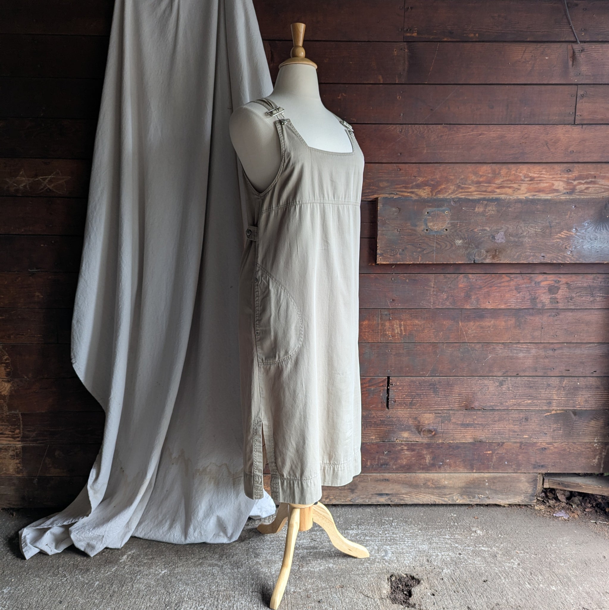 90s Vintage Khaki Twill Overall Dress Forager Vintage 90s Vintage Khaki Twill Overall Dress Forager Vintage