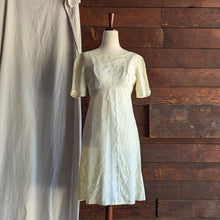 Load image into Gallery viewer, 60s Vintage Homemade Cream Lace Dress
