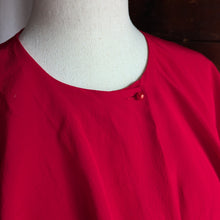 Load image into Gallery viewer, 80s Vintage Red Ruffled Silk Blouse
