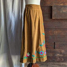 Load image into Gallery viewer, Vintage Homemade Brown Corduroy Skirt
