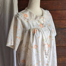 Load image into Gallery viewer, 60s/70s Vintage Orange Floral House Dress
