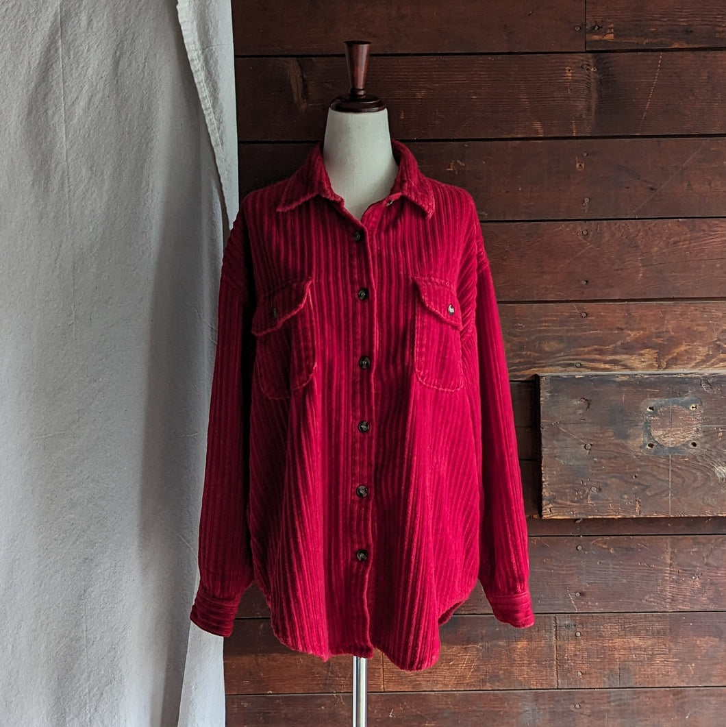 90s Vintage Red Corduroy Jacket