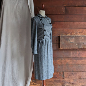 80s/90s Vintage Grey Midi Dress