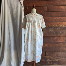 Load image into Gallery viewer, 60s/70s Vintage Orange Floral House Dress
