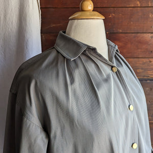 Plus Size Olive-Grey Twill Jacket