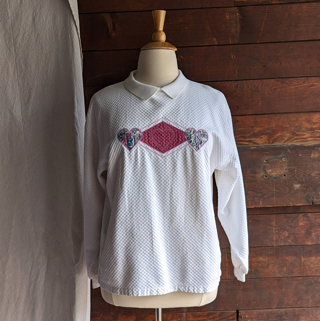 90s Vintage Plus Size Heart Sweatshirt