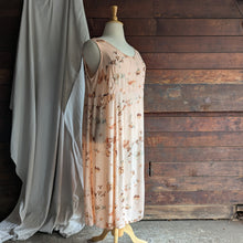 Load image into Gallery viewer, 90s Vintage Plus Size Sleeveless Peach Floral Maxi Dress
