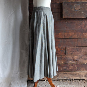 Vintage A Line Grey Wool Maxi Skirt