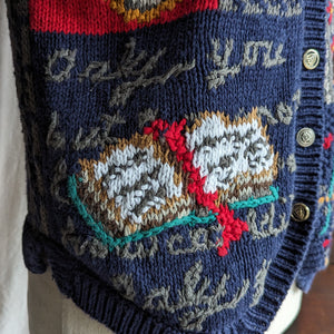 90s Vintage Hand Knit Wizard Sweater Vest