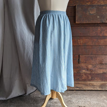 Load image into Gallery viewer, 90s Vintage Blue Gingham Maxi Skirt

