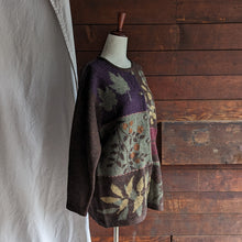 Load image into Gallery viewer, 90s Vintage Brown Leaf Wool Cardigan
