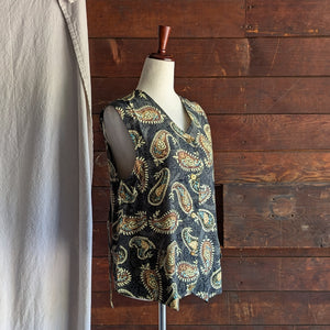 90s Vintage Sleeveless Silk Top