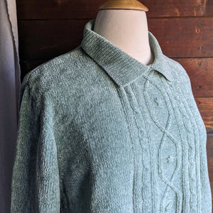 Plus Size Sage Green Chenille Knit Sweater