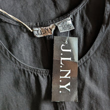 Load image into Gallery viewer, 90s Vintage Black Twill Overall-Style Jumper Dress
