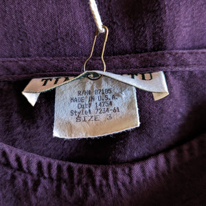 90s Vintage Plus Size Purple Rayon Maxi Dress