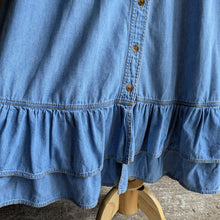 Load image into Gallery viewer, 90s Vintage Plus Size Denim Ruffle Skirt
