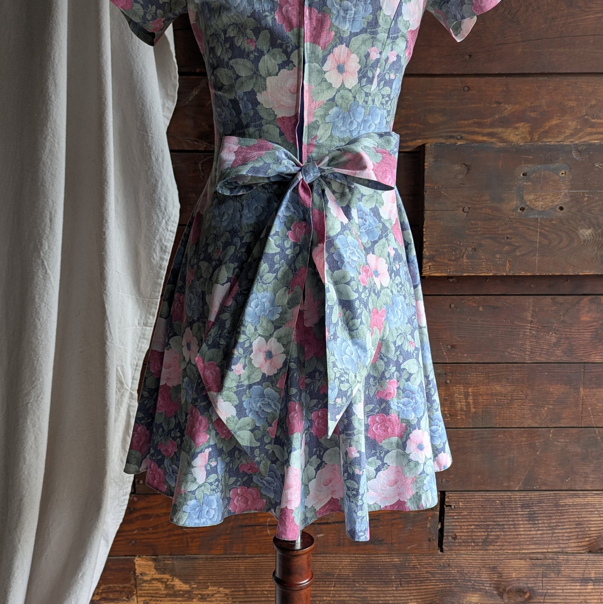 90s Vintage Homemade Rose Print Mini Dress Forager Vintage 90s Vintage Homemade Rose Print Mini Dress Forager Vintage