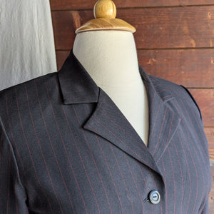 90s Vintage Black Pinstripe Jacket