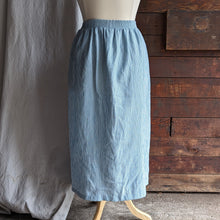 Load image into Gallery viewer, 90s Vintage Blue Gingham Maxi Skirt
