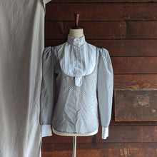 Load image into Gallery viewer, 80s Vintage Polyester Pleated Bib Blouse

