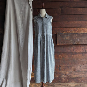 90s Vintage Gingham Midi Dress