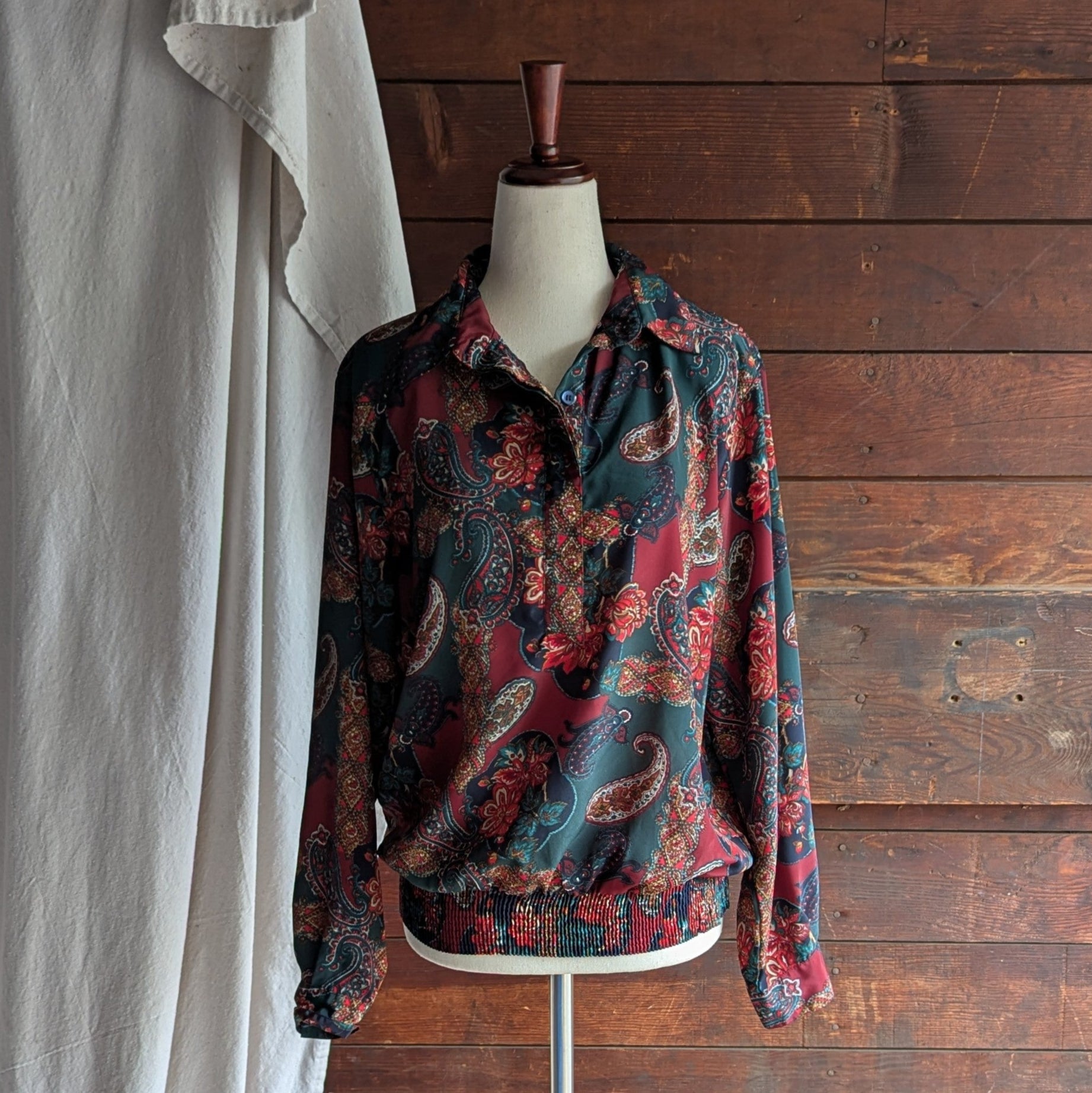 80s/90s Vintage Paisley Blouse