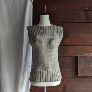Handknit Grey-Brown Sweater Vest