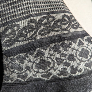 Vintage Polyester Black and Grey Knotwork Vest