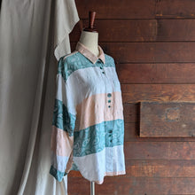 Load image into Gallery viewer, 90s Vintage Funky Colorblock Button Up Shirt
