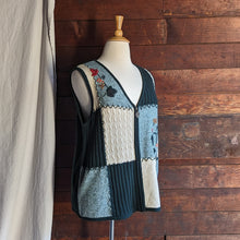 Load image into Gallery viewer, Plus Size Green Embroidered Sweater Vest
