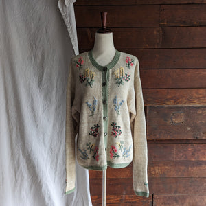 Floral Embroidered Cotton Cardigan
