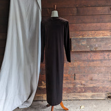 Load image into Gallery viewer, 90s Vintage Brown Velour Maxi Dress
