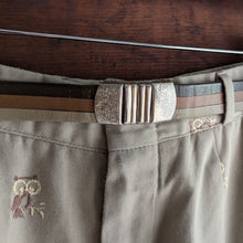 Load image into Gallery viewer, 70s Vintage Owl Embroidered Shorts with Belt
