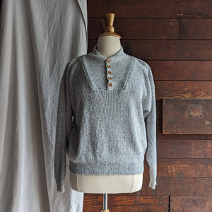 90s Vintage Chunky Grey Sweater
