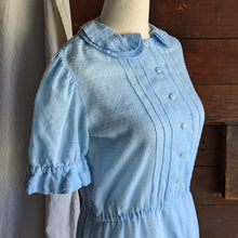 Load image into Gallery viewer, 50s Vintage Baby Blue Midi Shirtdress

