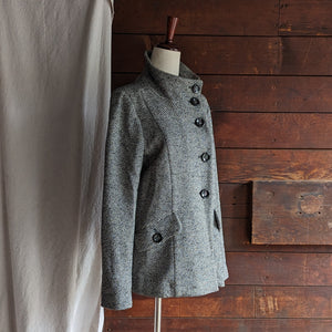 90s Vintage Asymmetrical Wool Blend Jacket