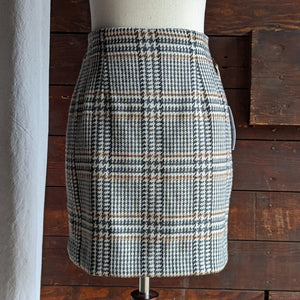 90s Vintage Tweed Mini Pencil Skirt