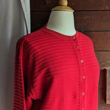 Load image into Gallery viewer, 90s Vintage Red Oversized Cardigan
