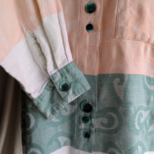 Load image into Gallery viewer, 90s Vintage Funky Colorblock Button Up Shirt
