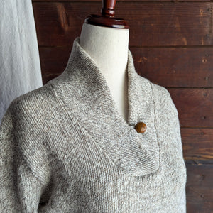 Vintage Wool Knit Shawl Sweater