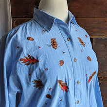 Load image into Gallery viewer, Autumn Embroidered Chambray Shirt
