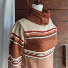 Load image into Gallery viewer, 80s Vintage Acrylic Knit Striped Turtleneck
