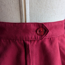 Load image into Gallery viewer, 90s Vintage Red Polyester Midi Skirt
