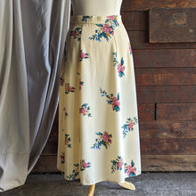 Load image into Gallery viewer, 90s Vintage Yellow Floral Polyester Maxi Skirt
