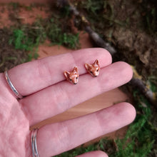 Load image into Gallery viewer, Porcelain Fox Stud Earrings

