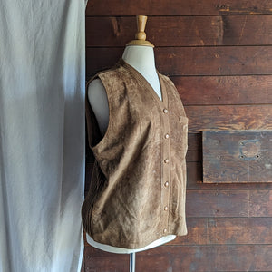 Plus Size Suede Leather and Wool Knit Vest