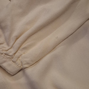 90s Vintage Cream Embroidered Loose Peasant Blouse